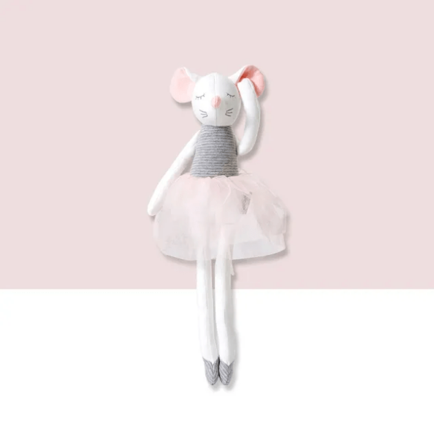 Huggiies Pink mouse little sister plush toy children's accompany sleeping gauze skirt doll girl birthday gift short plush action figure Handmade Stuffed Animal Toys Free Shipping Worldwide With Love♡ - Image 2
