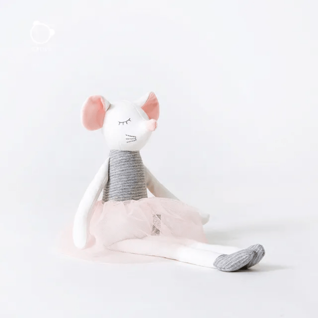 Huggiies Pink mouse little sister plush toy children's accompany sleeping gauze skirt doll girl birthday gift short plush action figure Handmade Stuffed Animal Toys Free Shipping Worldwide With Love♡ - Image 3