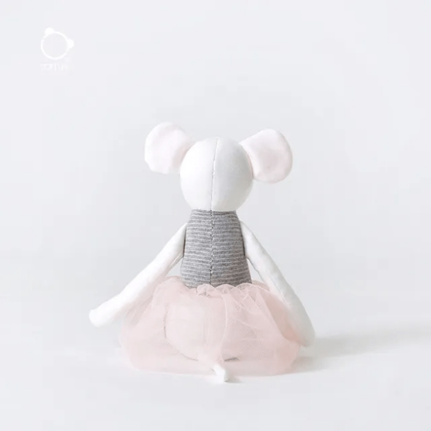 Huggiies Pink mouse little sister plush toy children's accompany sleeping gauze skirt doll girl birthday gift short plush action figure Handmade Stuffed Animal Toys Free Shipping Worldwide With Love♡ - Image 4