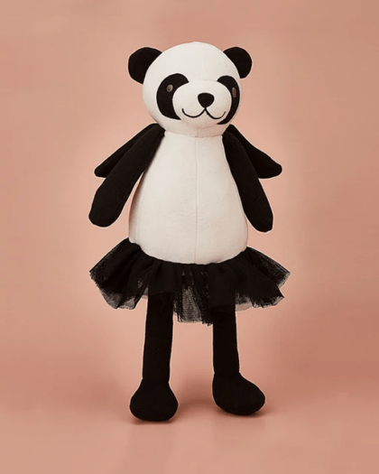 Huggiies Black and White wear gauze skirt panda toy baby comfort toys Handmade Stuffed Animal Toys Free Shipping Worldwide With Love♡